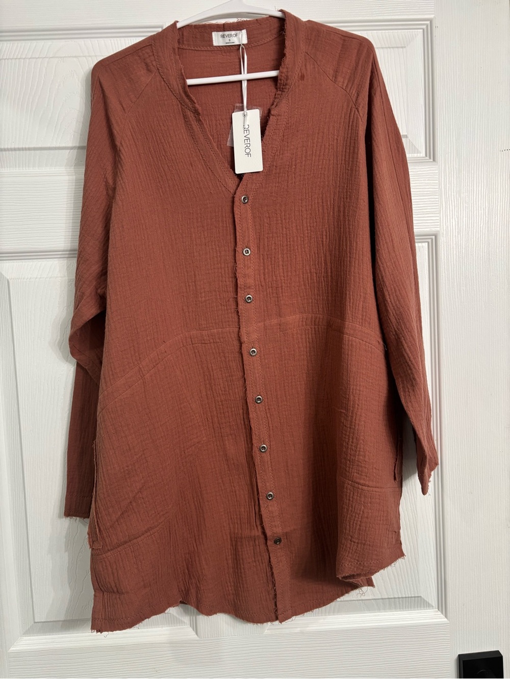 Button-Front Gauze dress
